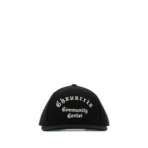 Willy Chavarria Men Black Canvas Baseball Cap